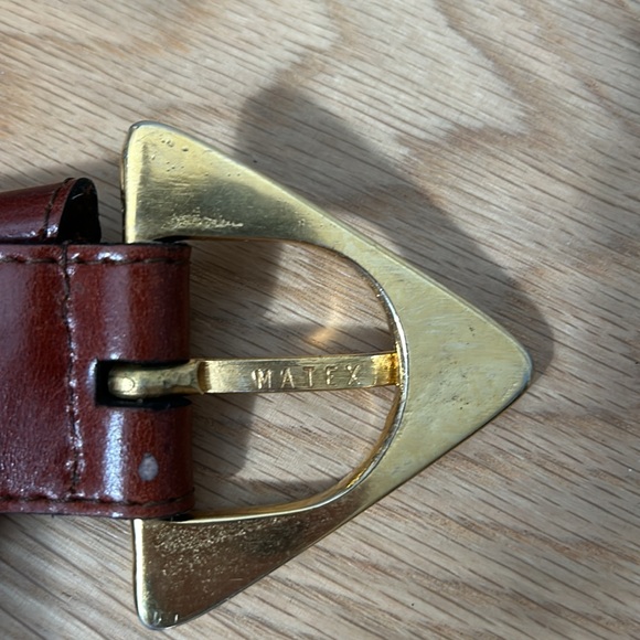 Matex Vintage Leather Women Gold Hardware Belt Concinto 1950 - Picture 11 of 16